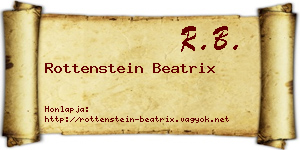 Rottenstein Beatrix névjegykártya